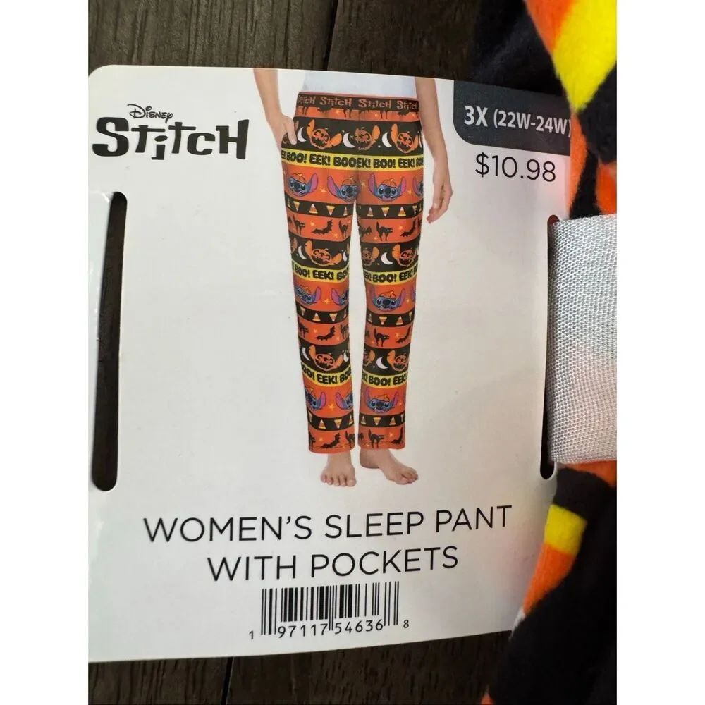 New Stitch Halloween Sleep Pants with Pockets